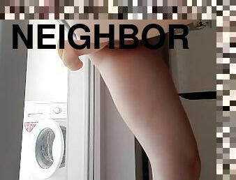 Fucked herself in full view of the neighbors