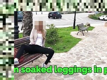 Cum soaked leggings in public Trailer IviRoses