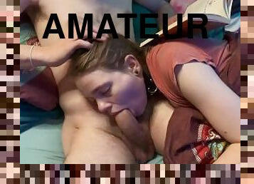 amateur, mamada, madurita-caliente, pareja, rubia