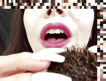 ASMR Sensually Eating Rambutans Close Up Sounds by Pretty MILF Jemma Luv Dental Fetish SFW