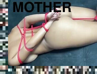 My stepbrother tied up and spank me while my mother was working