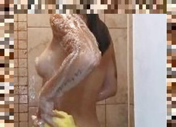 Horny Latina Pretends She Doesn't Know You're Watching Her Shower