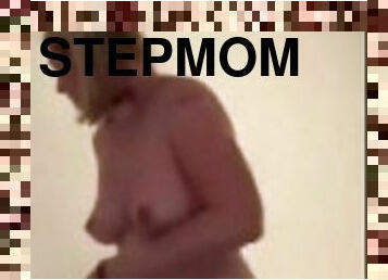 Mom shares hotel room and bed with step son she walks around naked shows off her tan