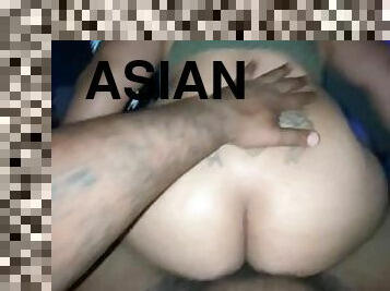 Thick Asian big booty riding BBC