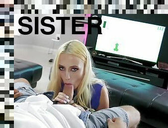 Giving My Blonde Stepsister My Dick That She Craves For