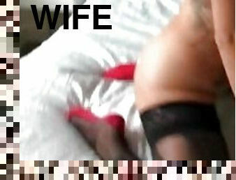 Wife riding bbc dildo