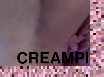 Internal camera view of a creampie