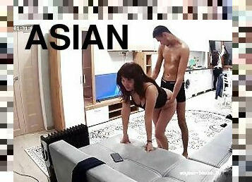 Asian Couple Makes Hardcore Homemade Play Action