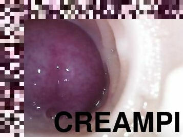 Internal camera. Creampie your pussy