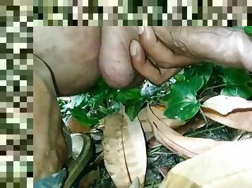 INDIAN DESI COCK CUMSHOT ON LEAF