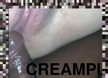 Close up teen creampie