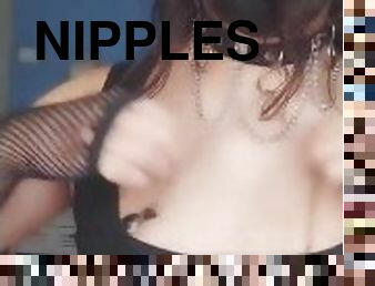 Femboy sissy plays hard with his nipples
