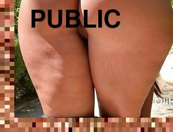 Nude booty at a public park