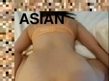 asiatisk, röv, gammal, orgasm, amatör, mogen, tonåring, hemmagjord, pov, trosor