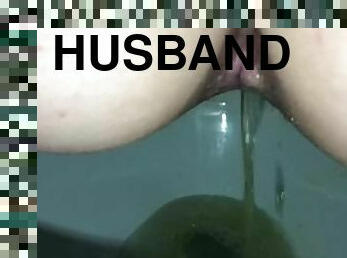 Fan Requested Video: Husband Records The Rear View Of His Wife Pissing In The Toilet