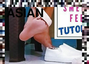 asiatisk, amatør, skønheder, fødder, perverst, fetish, fillipinsk
