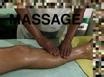 Girl Gives a Relaxing Massage to a Guy