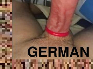 German boy cums hard in toy while edging his cock