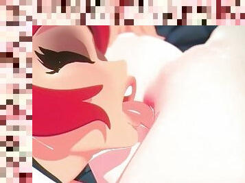 Futanari Ass Licking & Rough Sex  Animation