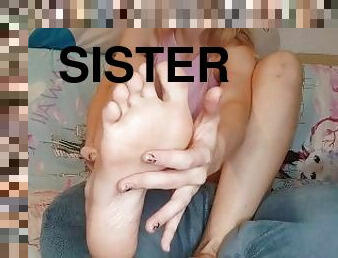 Virgin feet of your step sister
