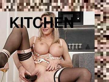 There&#039;s Tits, Pussy, Ass And Toys On The Table In Victoria&#039;s Kitchen