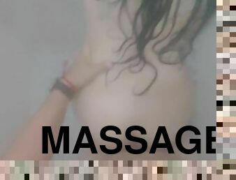 After a Long Massage, Big Tits Girl got a Powerful Orgasm