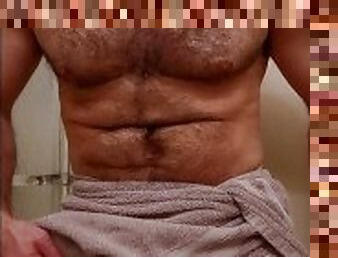 banhos, peluda, gay, fetiche, chuveiro, sozinho, musculado, urso