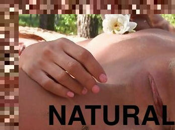 Naked Redhead Teen Plays with a Water Lily - Full Video!