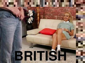 British  voyeur showing panties off in erotic couple