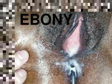 pička, ebony, milfka, teenagerské, creampie, čierne, semeno, mokré