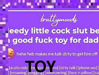 needy little cock slut [f] being a good fuck toy for daddy + dirty talk