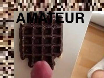 CUMMING ON WAFFLE! SO DELICIOUS