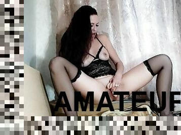 mastrubacija, muca, amaterski, analno, babe, igrača, nogavice, perilo, čudovito, dildo