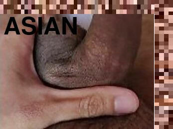 asiatisk, masturbation, amatör, cumshot, gigantisk-kuk, gay, avrunkning, juckande, sprut, ensam