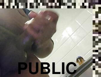 Jacking off In public rest room