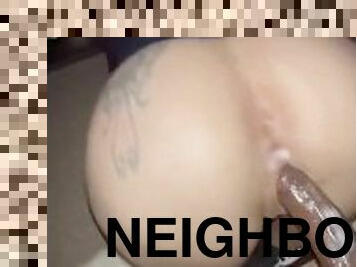 Big ass blonde fucks her neighbor while her husband is away