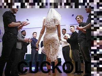 Real Piss Wedding 9 ON 1 Interracial Gang Bang with Siri - AnalVids