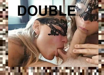 Polyamory video #189 POV Teen Double Blowjob from Two Hot Wives Poly-amory