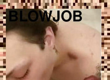 Sexy time in the shower blow job of the week