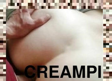 arsch, orgamus, muschi, dilettant, beule-schuss, selbst-gefertigt, creampie, brasilien, gesichtspunkt, beule