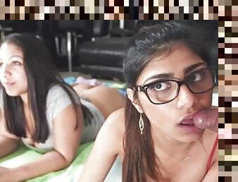 BANGBROS - Mia Khalifa's Video Game Night With Rachel Rose & Tiffany Valentine