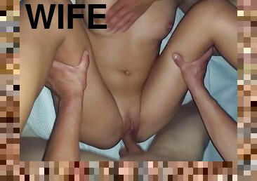 He Comes Home From Work And His Wife Is Having A Threesome Mmf With Two Friends