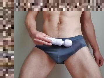 Straight Guy With Sensitive Cock Cums in Underwear????????