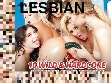 10 WILD and HARDCORE Lesbian ANAL Scenes - EvilAngel Compilation