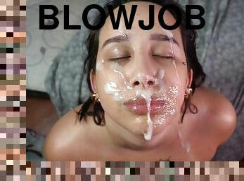 Massive Cumshot Facial  She begged me to cover her face with cum "PLEASE COVER MY FACE CUM!!