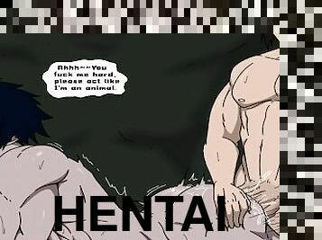 Fairy Tail - Gray x Sasuke - Naruto Gay Comic FemBoy - Animated Cartoon Manga, Twink, Big Ass