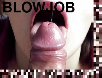 Sensual blowjob from a sweet girl. A close plan. Beautiful mouth.?