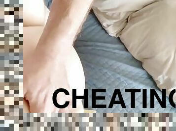 Cheating housewife from Tinder cums on my cock