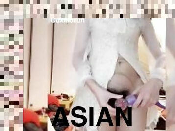 asiático, masturbación, transexual, juguete, travesti, tailandés, corrida, mona, filipino