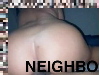 PAWG GF Rides Neighbors BBC